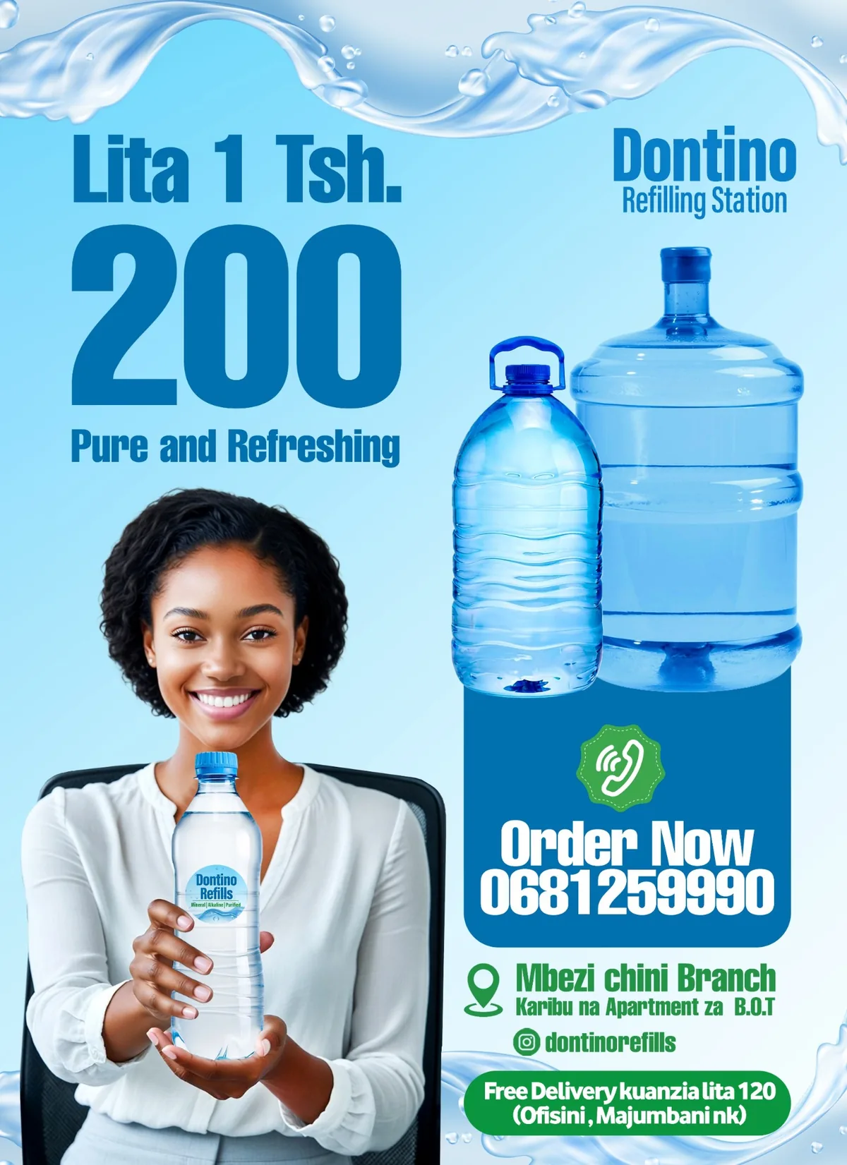 Dontino Refills advert poster